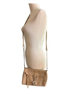 Tan Vegan Crossbody Purse Silver Hardware (1078-4)